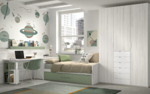 Dormitorio juvenil cama nido
