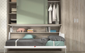 Habitación juvenil camas plegables